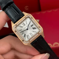 Đồng Hồ Cartier Santos-Dumont WJSA0016 43..5mm x 31.4mm Rose Gold Replica 1:1 – Top Quality Version