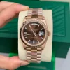 Đồng hồ Rolex Day Date 228235 Chocolate Dial 40mmm Everose Gold Replica 1:1 – Top Quality Version