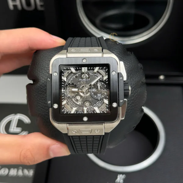 Đồng hồ Hublot Square Bang Unico 821.NM.0170.RX 821NM0170RX 42mm Titanium Ceramic Replica 1:1 – Top Quality Version