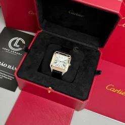 Đồng hồ Cartier Santos-Dumont 43.5mm W2SA0011 43.5mm x 31.4mm Demi Rose Gold Replica 1:1