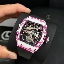 Đồng Hồ Richard Mille RM 38-02 Bubba Watson Tourbillon Manual Winding 42mm Carbon Replica 1:1 – Top Quality