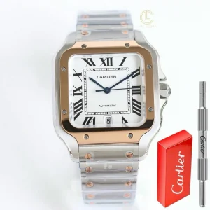 Đồng Hồ Cartier Santos De Cartier W2SA0006 39.8mm Demi Rose Gold Replica 1:1 – Top Quality Version