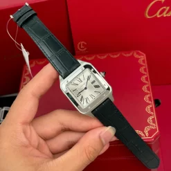 Đồng hồ Cartier Santos-Dumont 43.5mm WSSA0022 43.5mm x 31.4mm Steel Replica 1:1 – Top Quality Version