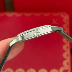 Đồng hồ Cartier Santos – Dumont  White Dial Benzel 38mm x 27.5mm Steel Replica 1:1 – Top Quality Version