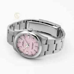 Đồng Hồ Rolex Oyster Perpetual 36mm 126000 Mặt Số Hồng Candy Steel Replica 1:1 – Top Quality Version