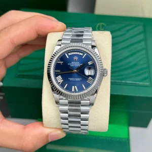 Đồng Hồ Rolex Day-Date 40mm 180gram Blue Dial Replica 1:1 – Top Quality Version