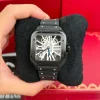 Đồng hồ Cartier Santos Skeleton WHSA0009 39.8mm Black Ceramic Replica 1:1 – Top Quality Version