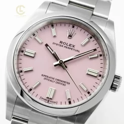 Đồng Hồ Rolex Oyster Perpetual 36mm 126000 Mặt Số Hồng Candy Steel Replica 1:1 – Top Quality Version
