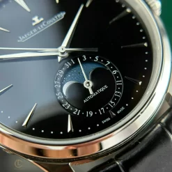 Đồng hồ Jaeger Lecoultre Master UltraThin Moon 40mm Black Dial Steel Replica 1:1 – Top Quality Version