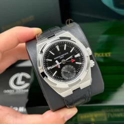 Đồng Hồ Vacheron Constantin Overseas Dual Time 7900V 41mm Black Dial Steel Replica 1:1 – Top Quality Version