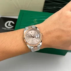 Rolex Datejust 126331-0010 41mm Sundust Dial Rose Gold Steel Replica 1