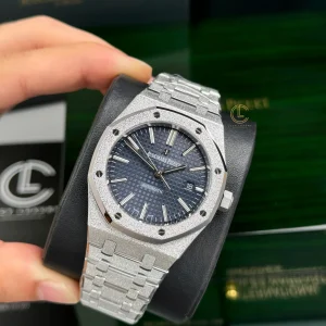 Đồng hồ Audemars Piguet Royal Oak Frosted Gold 15410BC.GG.1224BC.01 41mm Blue Dial Steel Replica 1:1 – Top Quality Version