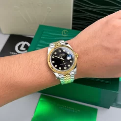 Rolex Datejust 126333-0006 41mm Black Dial Yellow Gold Steel Replica 1:1 – Top Quality Version