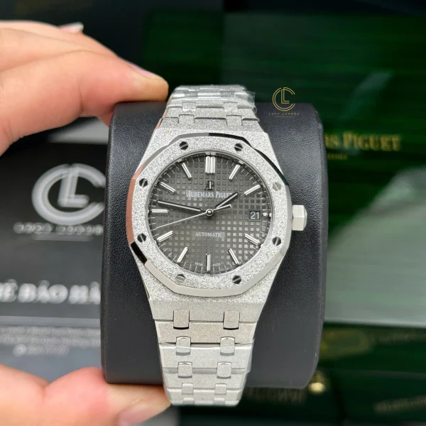 Đồng Hồ Audemars Piguet Royal Oak Frosted-Gold 15454BC 37mm Gray Dial Replica 1:1 – Top Quality Version