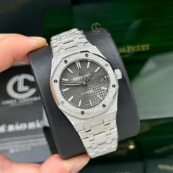 Đồng Hồ Audemars Piguet Royal Oak Frosted-Gold 15454BC 37mm Gray Dial Replica 1:1 – Top Quality Version
