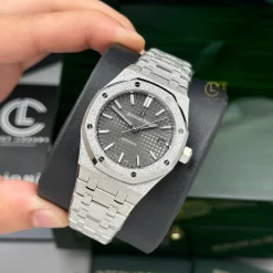 Đồng Hồ Audemars Piguet Royal Oak Frosted-Gold 15454BC 37mm Gray Dial Replica 1:1 – Top Quality Version