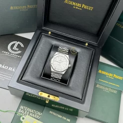 Đồng Hồ Audemars Piguet Royal Oak 37mm 15550ST.OO White Dial Steel Replica 1:1 – Top Quality Version