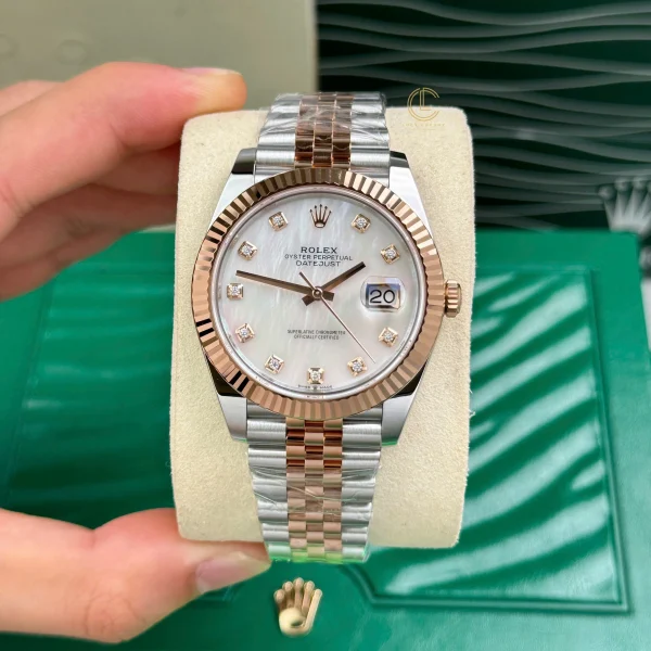 Rolex datejust 126331-0014 41mm MOP Dial Rose Gold Steel Replica 1:1 – Top Quality Version