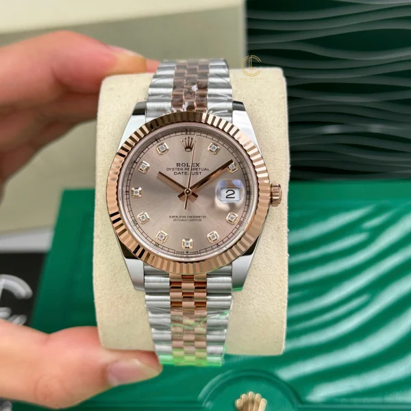 Đồng Hồ Rolex Datejust 126331-0008 41mm Sundust Dial Steel Replica 1:1 – Top Quality Version