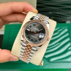 Đồng hồ Rolex Datejust Wimbledon M126331-0016 41mm Rose Gold Steel Replica 1:1 – Top Quality Version