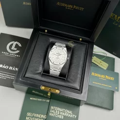 Đồng hồ Audemars Piguet Royal Oak Frosted Gold 41mm Silver Dial Steel Replica 1:1 – Top Quality Version