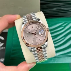 Rolex Datejust 126331-0010 41mm Sundust Dial Rose Gold Steel Replica 1
