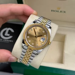 Đồng hồ Rolex Datejust M126333-0012 126333-0012 Oystersteel và vàng vàng, mặt số champagne