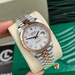 Rolex datejust 126331-0014 41mm MOP Dial Rose Gold Steel Replica 1:1 – Top Quality Version