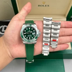 Đồng Hồ Rolex Submariner Date Hulk 116610LV 40mm Rubber Steel Replica 1:1 – Top Quality Version