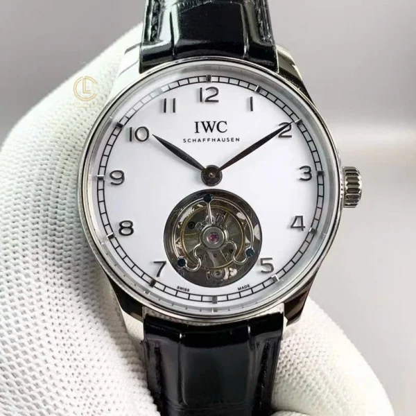 Đồng hồ IWC Portugieser Tourbillon IW545801 42mm White Dial Steel Replica 1:1 – Top Quality Version