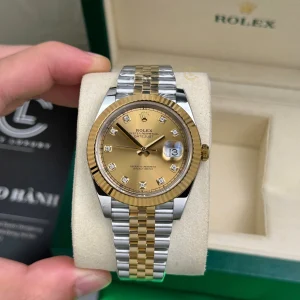 Đồng hồ Rolex Datejust M126333-0012 126333-0012 Oystersteel và vàng vàng, mặt số champagne