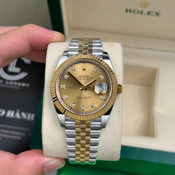 Đồng hồ Rolex Datejust M126333-0012 126333-0012 Oystersteel và vàng vàng, mặt số champagne