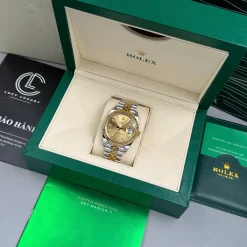 Đồng hồ Rolex Datejust M126333-0010 41mm champagne Dial Yellow Gold Steel Replica 1:1 – Top Quality Version