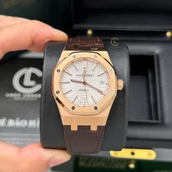 Đồng hồ Audemars Piguet Royal Oak Selfwinding 15300OR.OO.D088CR.02 39mm White Dial Rose Gold Replica 1:1 – Top Quality Version