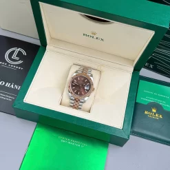 ồng hồ Rolex Datejust M126331-0002 41mm Chocolate Dial Rose Gold Steel Replica 1:1 – Top Quality Version