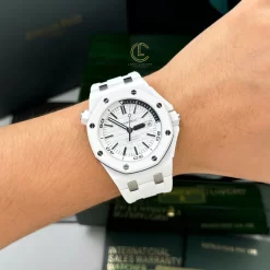 Đồng hồ Audemars Piguet Royal Oak Offshore Diver 15707 42mm White Dial Ceramic Replica 1:1 – Top Quality Version