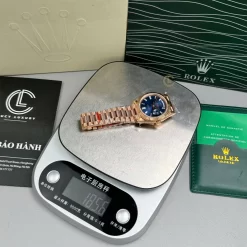 Rolex Day-Date 128235-0085 40mm Blue Dial Rose Gold Replica 1:1 – Top Quality Version