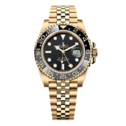 Rolex GMT-Master II M126718GRNR-0001 40mm Black Dial Yellow Gold Replica 1:1 - Top Quality Version