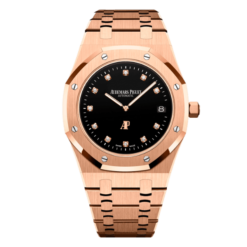 Audemars Piguet Royal Oak “Jumbo” Extra-Thin 15207OR.OO.1240OR.01 39mm Black Dial Rose Gold Replica 1:1 - Top Quality Version