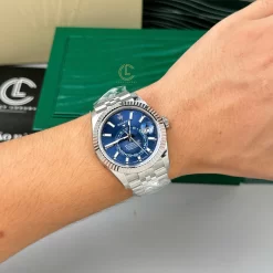 Đồng Hồ Rolex Sky-Dweller White Gold 336934-0006 42mm Blue Dial Replica 1:1 – Top Quality Version