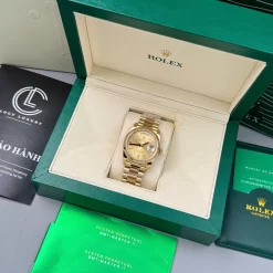 Đồng Hồ Rolex Day-Date 128238-0132 champagne Dial Yellow Gold Replica 1:1 – Top Quality Version