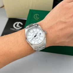 Đồng Hồ  Rolex Sky Dweller 336934-0003 42mm White Dial Replica 1:1 – Top Quality Version