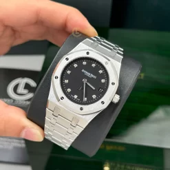 Đồng Hồ Audemars Piguet Royal Oak Jumbo Extra-Thin 15206PT.OO.1240PT.01 39mm Black Dial Replica 1:1 – Top Quality Version