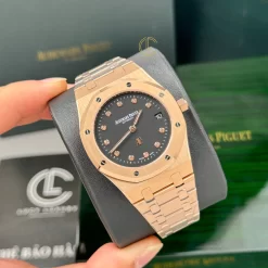 Đồng Hồ Audemars Piguet Royal Oak “Jumbo” Extra-Thin 15207OR.OO.1240OR.01 39mm Black Dial Rose Gold Replica 1:1 – Top Quality Version