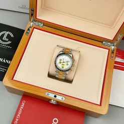 Đồng hồ Omega Speedmaster Moonwatch Professional 310.20.42.50.02.001 42mm White Dial Demi Yellow Gold Replica 1:1 – Top Quality Version