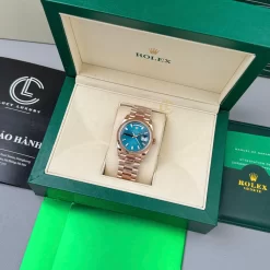 Đồng Hồ Rolex Everose Gold Day-Date 36mm 128235-0085 Rose Gold Replica 1:1 – Top Quality Version