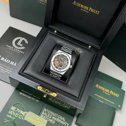Đồng Hồ Audemars Piguet Royal Oak 15407ST.OO 41mm Skeleton Dial Steel Replica 1:1 – Top Quality Version
