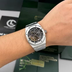 Đồng Hồ Audemars Piguet Royal Oak 15407ST.OO 41mm Skeleton Dial Steel Replica 1:1 – Top Quality Version