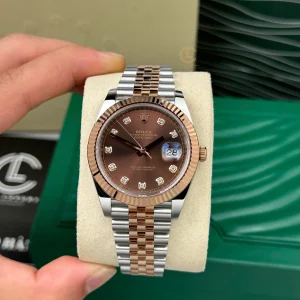 Đồng Hồ Rolex Datejust 126231 36mm Chocolate Dial Rose Gold Replica 1:1 – Top Quality Version