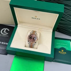 Đồng Hồ Rolex Datejust 126231 36mm Chocolate Dial Rose Gold Replica 1:1 – Top Quality Version